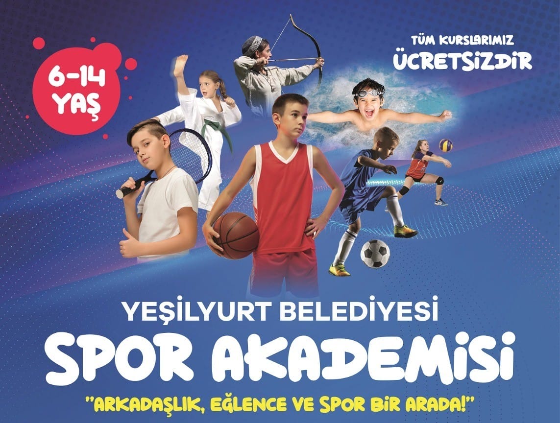 YEŞİLYURT BELEDİYESİ'NİN ÜCRETSİZ SPOR AKADEMİSİ KAYITLARI BAŞLIYOR